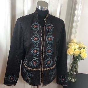 Coldwater Creek embroidered embellished all cotton